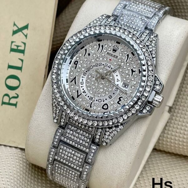 Rolex Arabic Silver Diamond first copy watches in india
