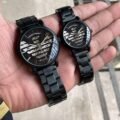 Armani Meccanico Matt Black Couples first copy watches in india