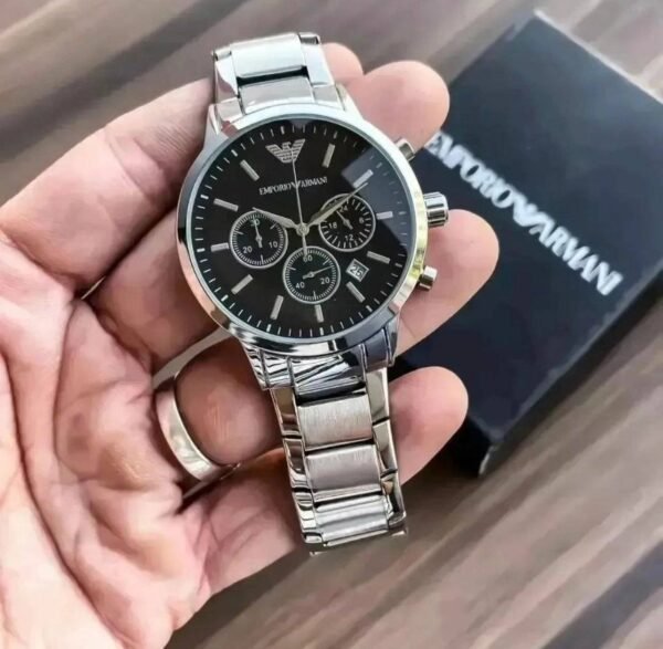 ARMANI AR 2453 Silver and Black first copy watches in india