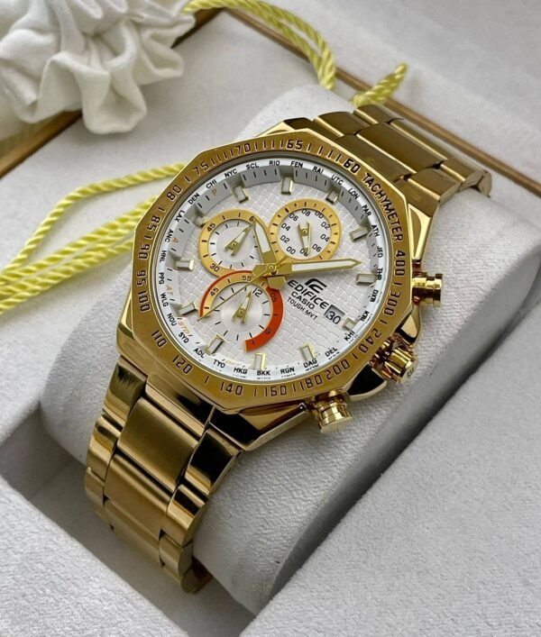EDIFICE Mercedez Gold and White first copy watches in india