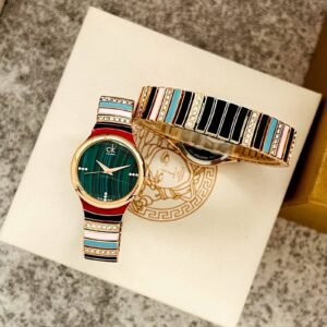 CALVIN KLEIN HANDCRAFTED Rosegold and Green first copy watches in india
