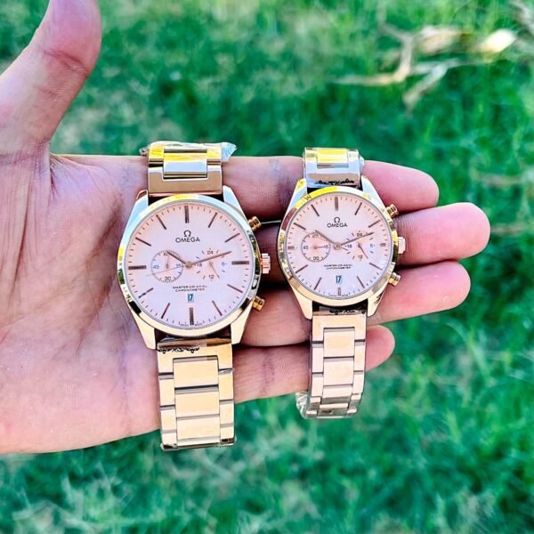 OMEGA Rosegold Dial Couple first copy watches in india