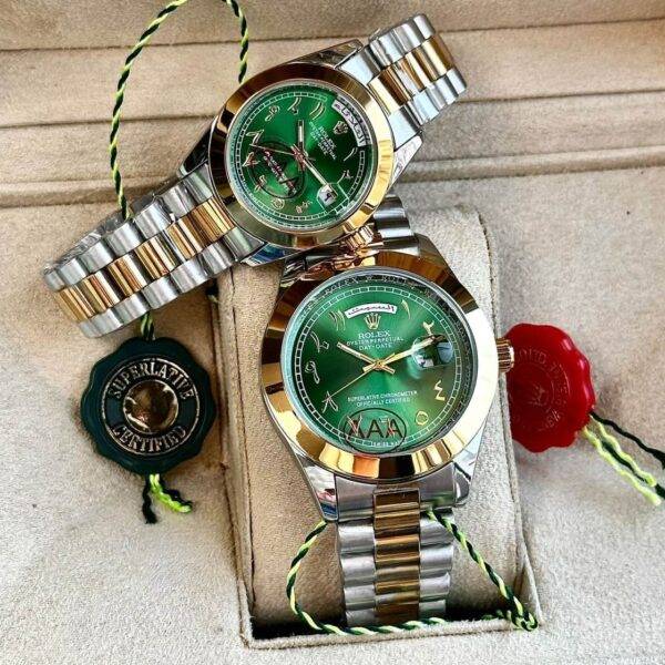 Rolex Arebic Green Couple