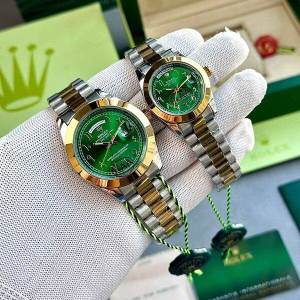 Rolex Arebic Green Couple